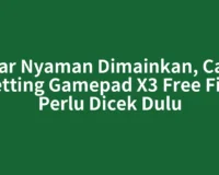 Agar Nyaman Dimainkan, Cara Setting Gamepad X3 Free Fire Perlu Dicek Dulu