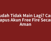 Sudah Tidak Main Lagi? Cara Hapus Akun Free Fire Secara Aman